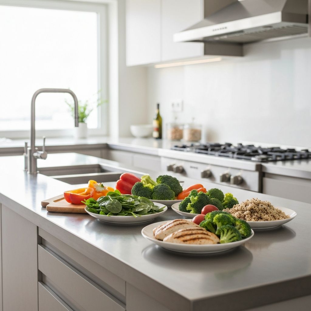 Healthy nutrition and meal preparation